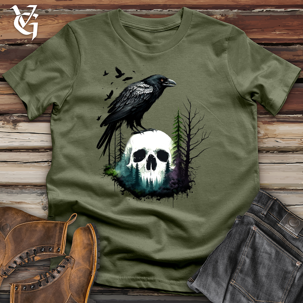 Viking Goods Doomsday Raven Softstyle Tee Military Green / L
