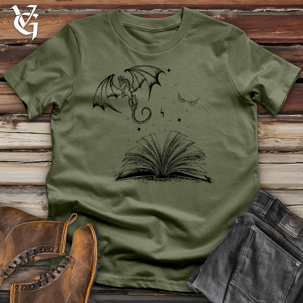 Viking Goods Dragon Book Keeper Softstyle Tee Military Green / L
