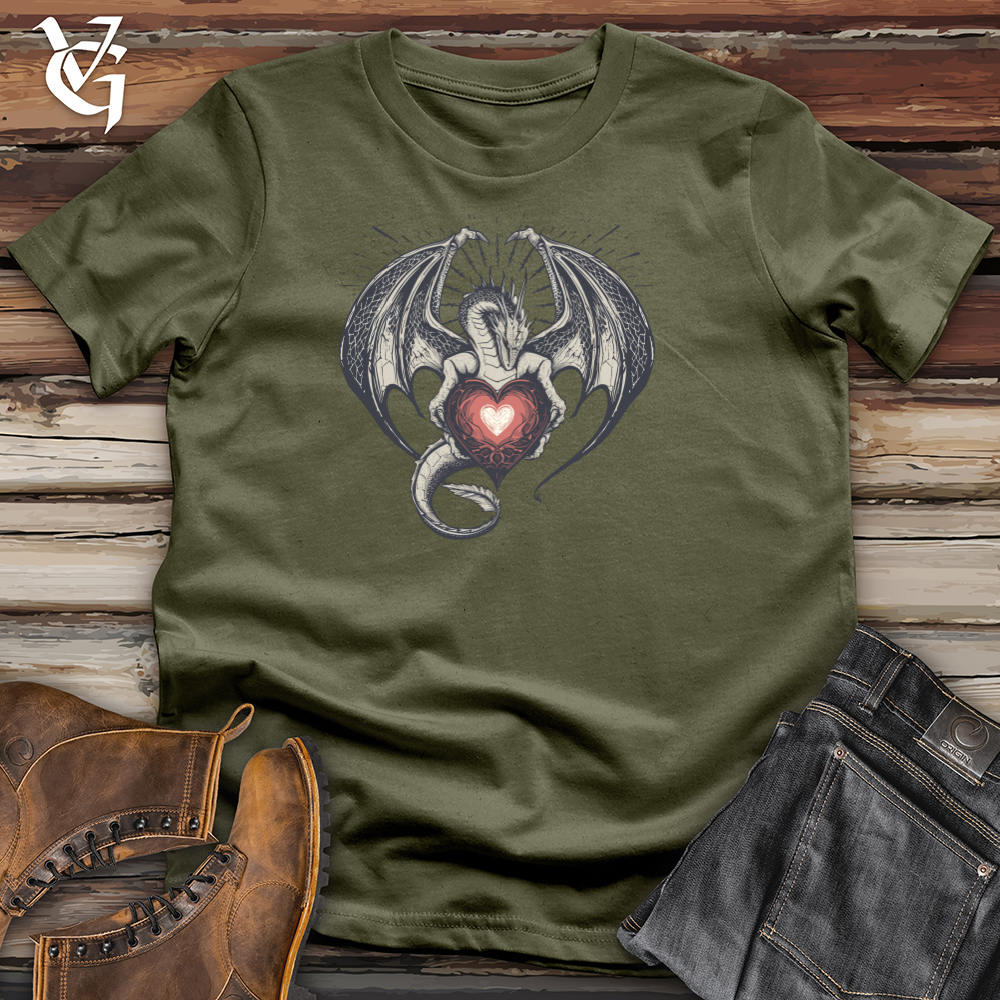 Viking Goods Dragon Heart Embrace Cotton Tee Military Green / L