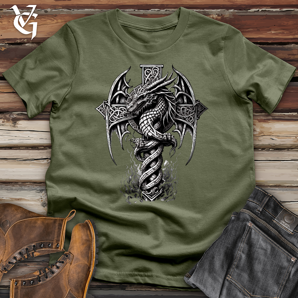 Viking Goods Dragon of Old Softstyle Tee Military Green / L