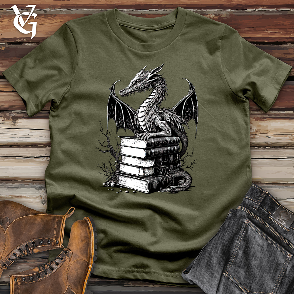 Viking Goods Dragon Professor Cotton Tee Military Green / L