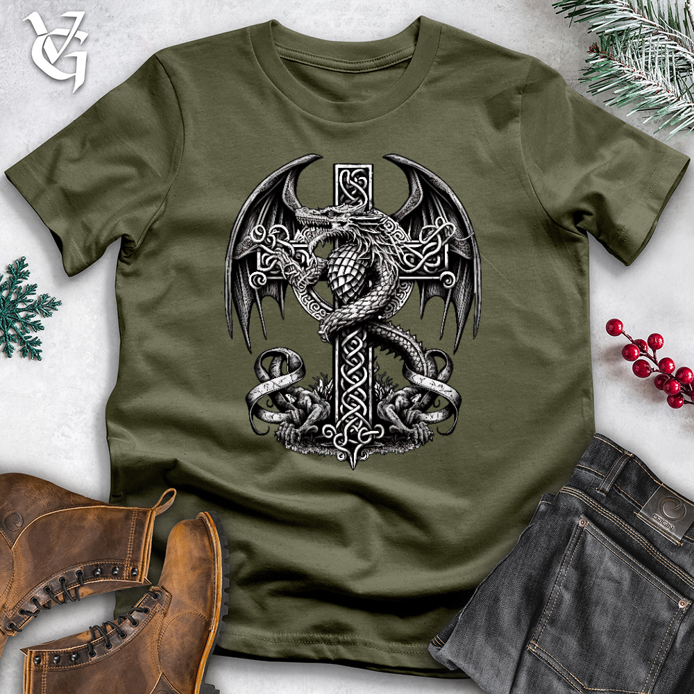 Viking Goods Dragon Protector Cotton Tee Military Green / L