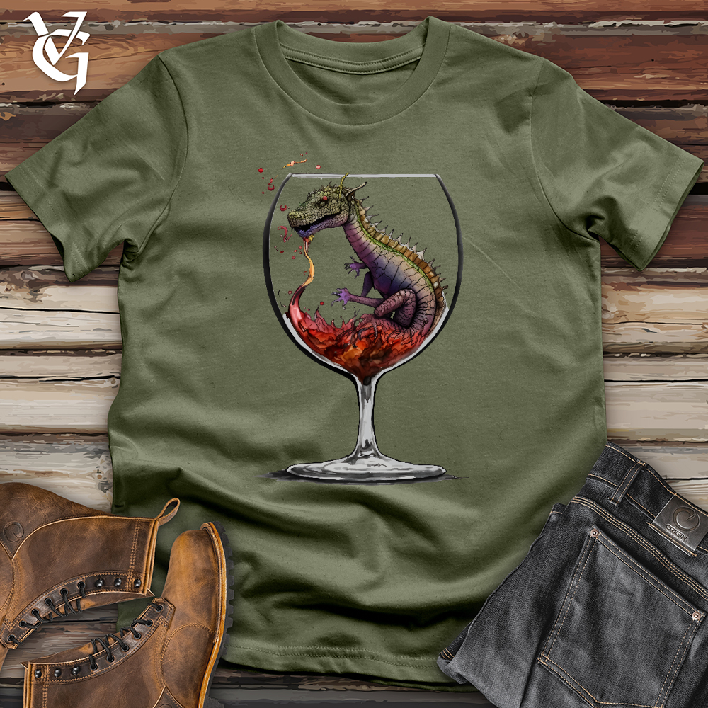 Viking Goods Dragons Drink Softstyle Tee Military Green / L