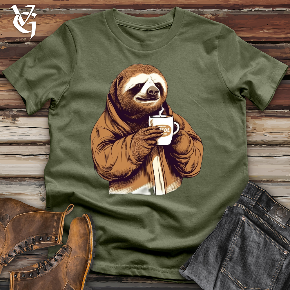 Viking Goods Dude Sloth Softstyle Tee Military Green / L