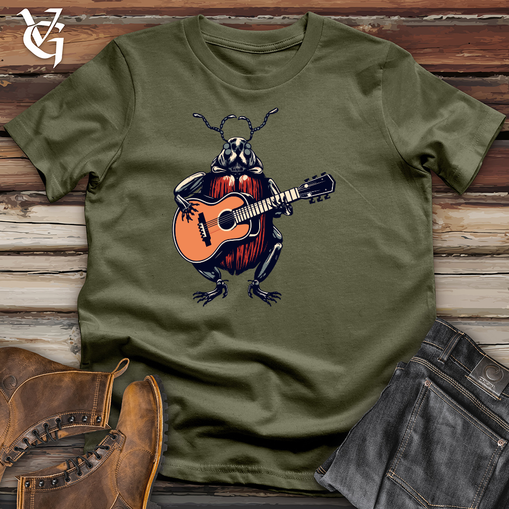 Viking Goods Dung Beetle Guitar Tunes Cotton Tee Military Green / L
