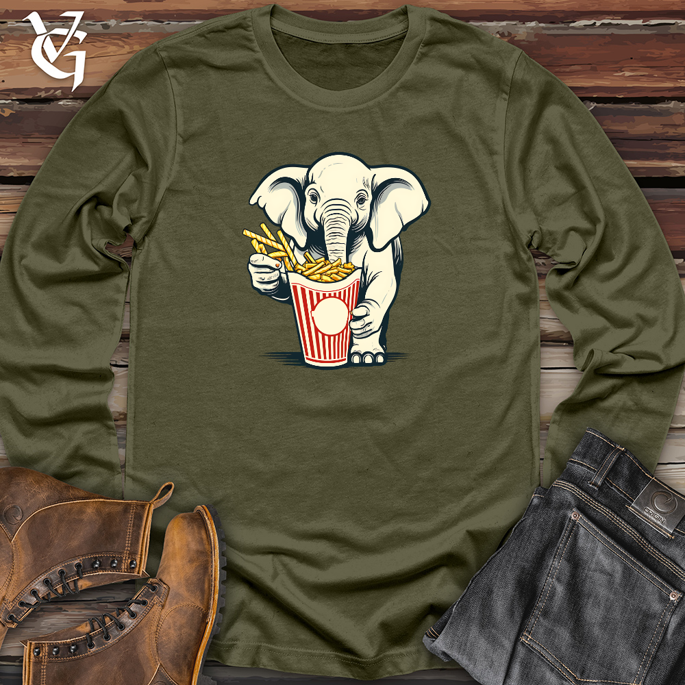 Viking Goods Elephant Fry Fanatic Long Sleeve Military Green / L