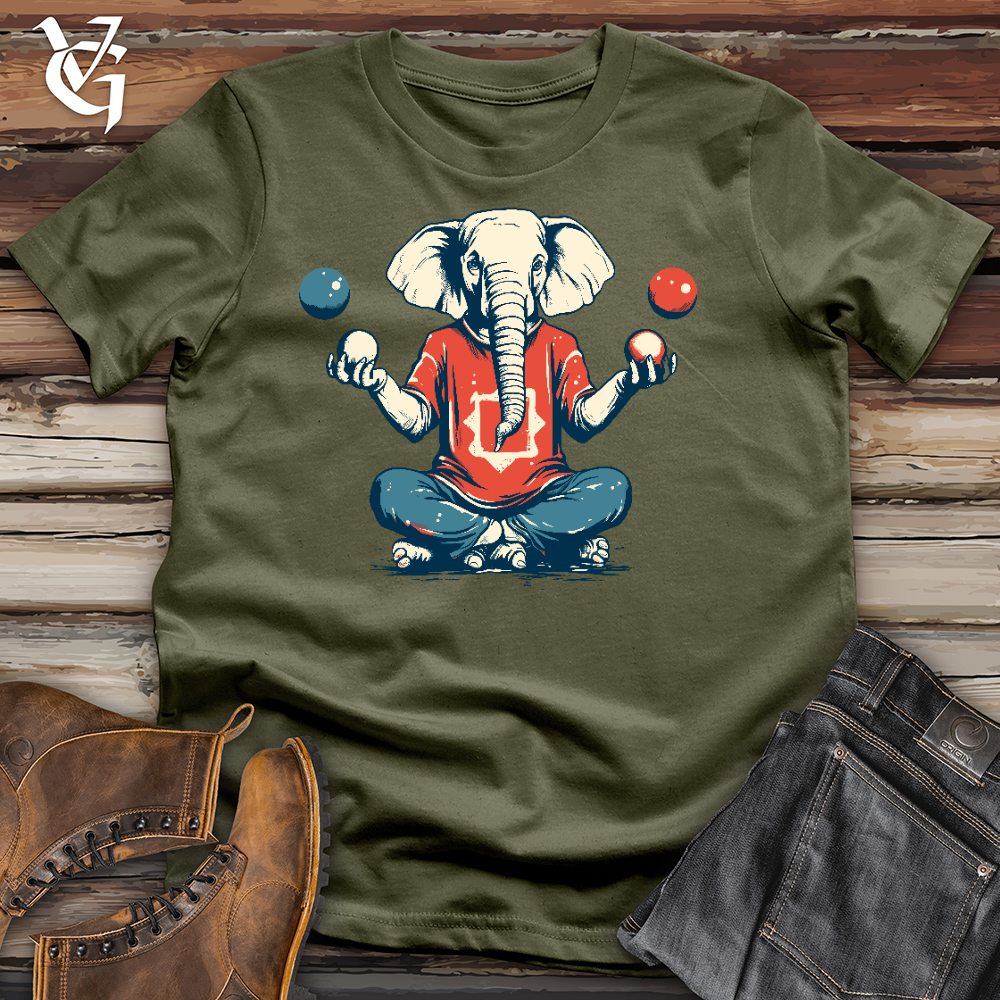 Viking Goods Elephant Playing Cotton Tee Military Green / L