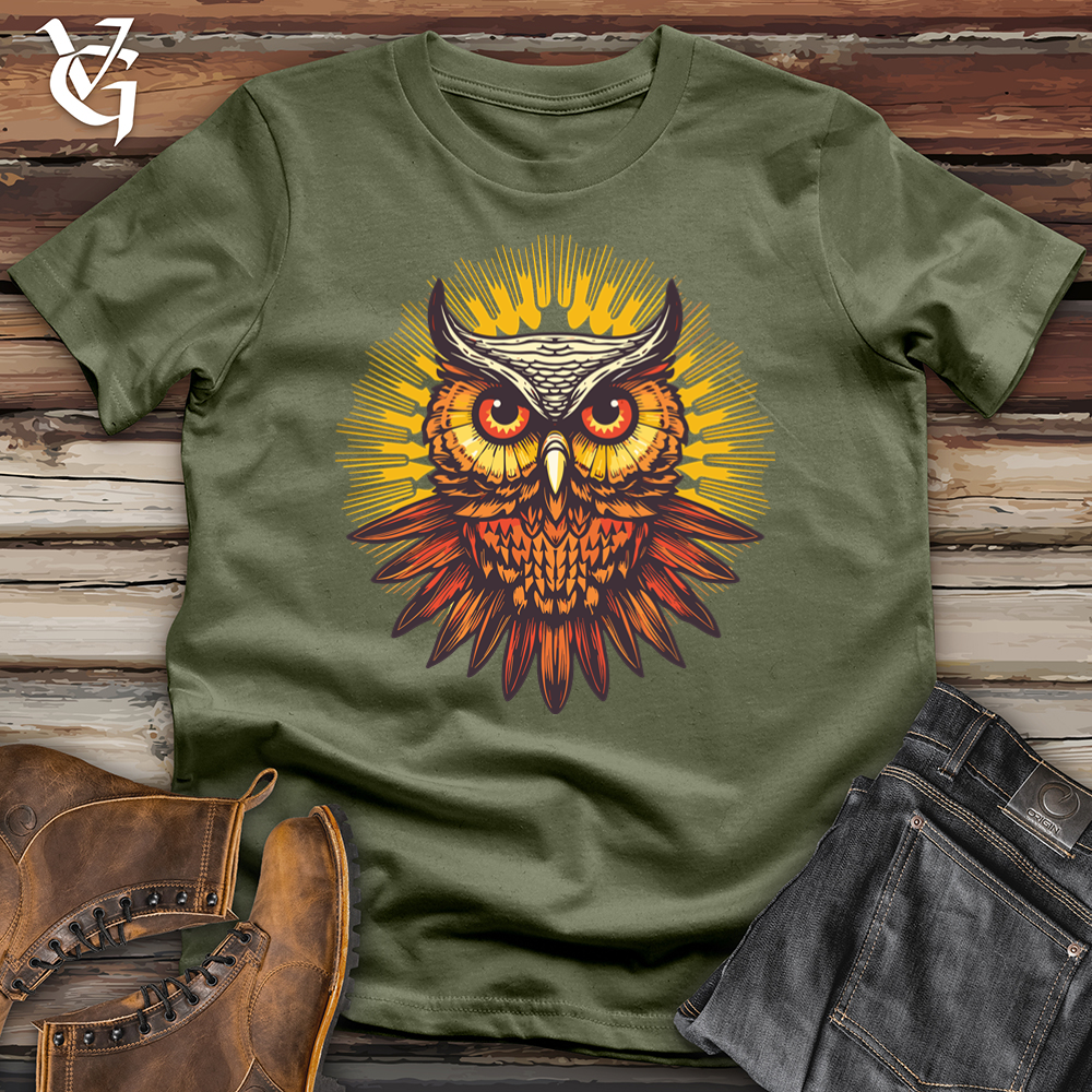 Viking Goods Enlightened Solar Owl Softstyle Tee Military Green / L