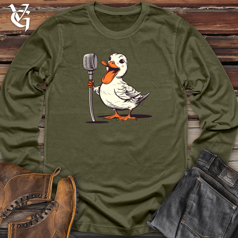 Viking Goods Feathered Quacktastic Comedy Long Sleeve Military Green / L