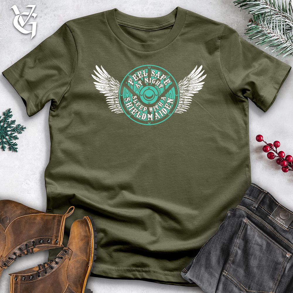 Viking Goods Feel Safe at Night Cotton Tee Military Green / L