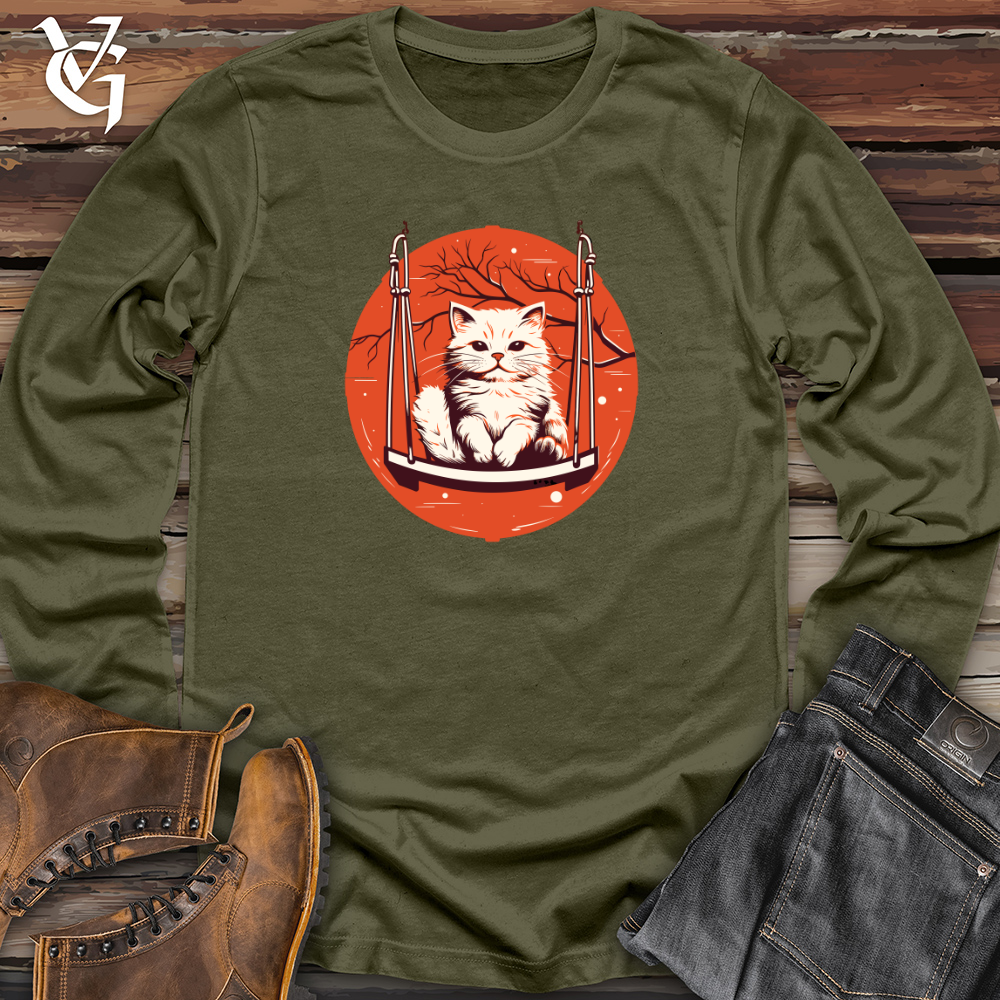 Viking Goods Feline Swingtime Long Sleeve Military Green / L
