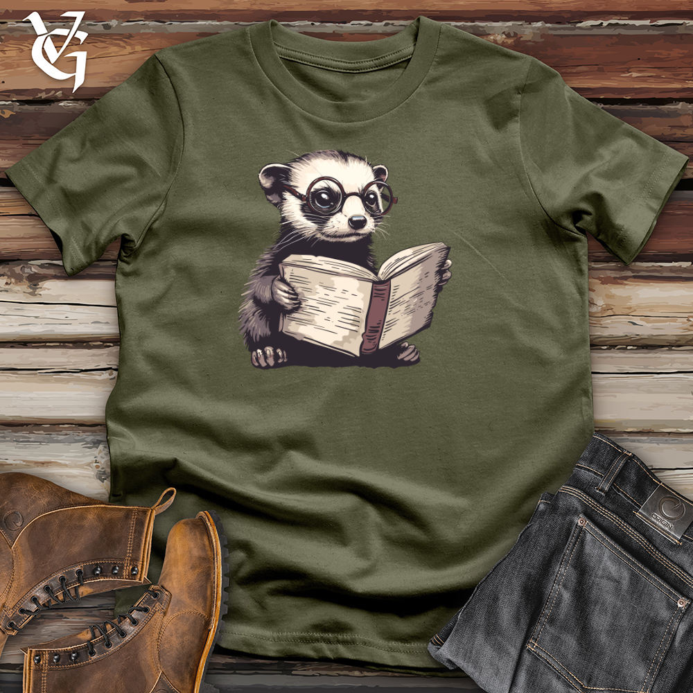 Viking Goods Ferret Reader Cotton Tee Military Green / L