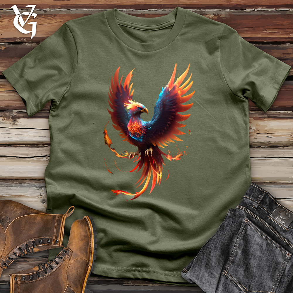 Viking Goods Fire Bird Softstyle Tee Military Green / L