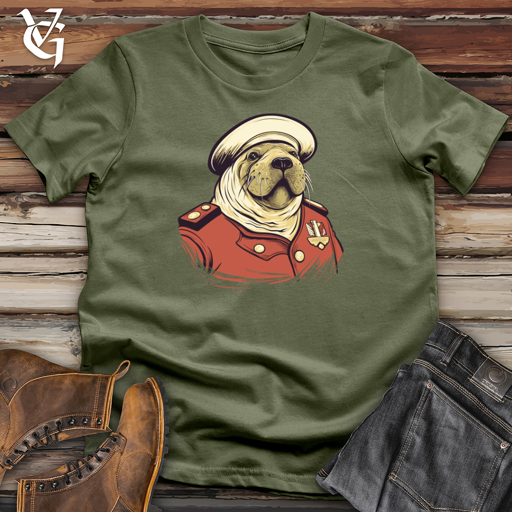 Viking Goods First Responder Walrus Watch Softstyle Tee Military Green / L