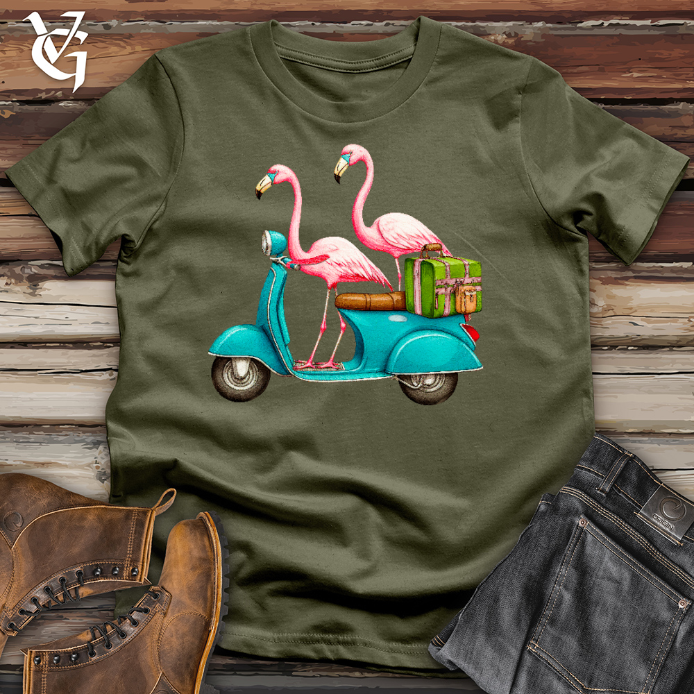 Viking Goods Flamingo Scoot Cotton Tee Military Green / L