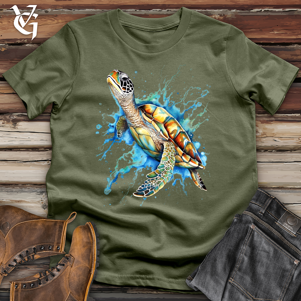 Viking Goods Fly Turtle Softstyle Tee Military Green / L