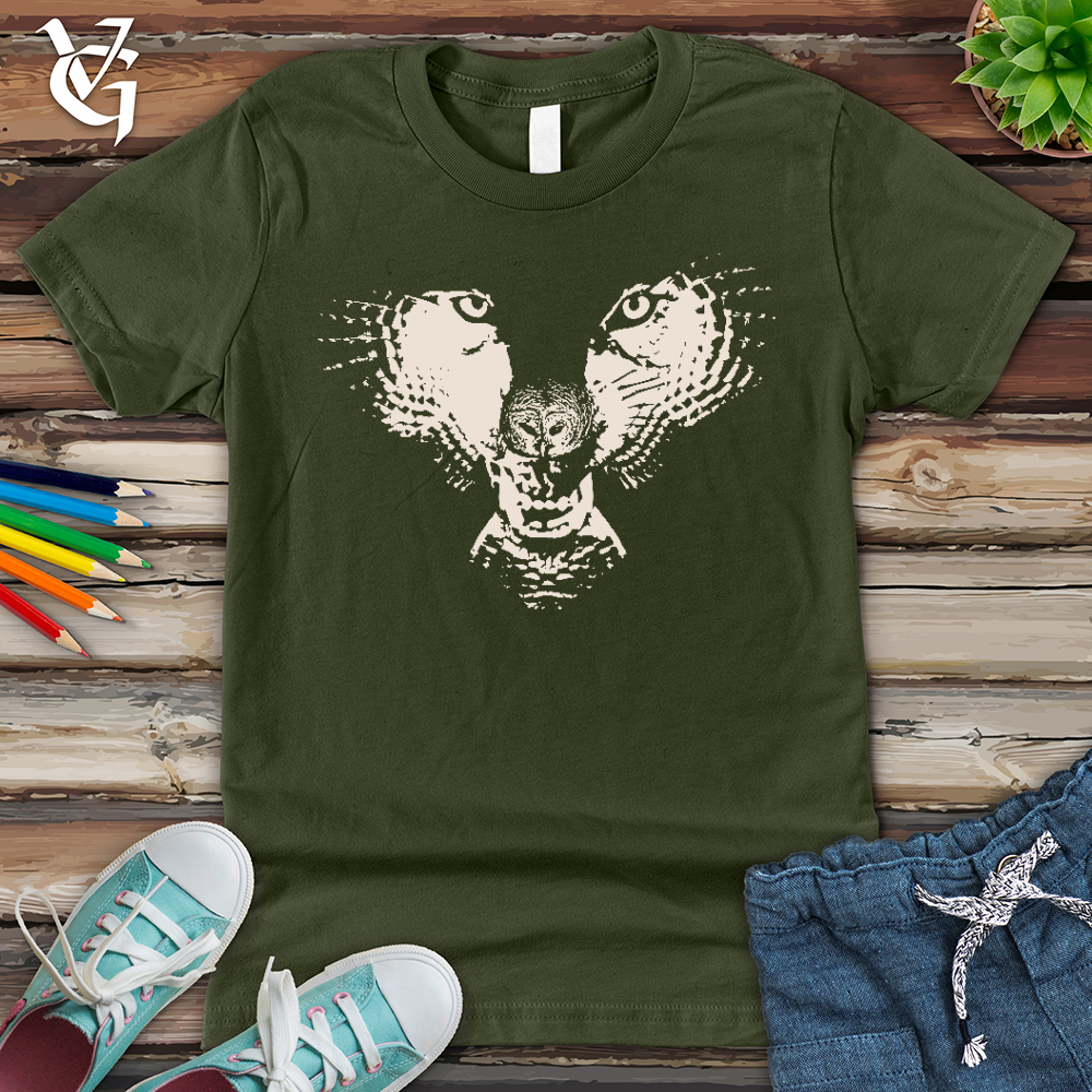 Viking Goods Flying Wolf Youth Tee Military Green / L