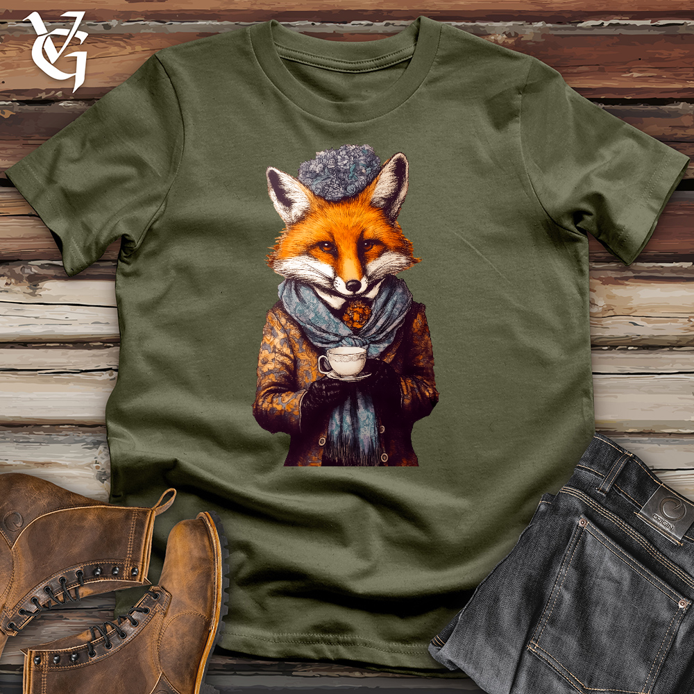 Viking Goods Fox Beanie Cotton Tee Military Green / L