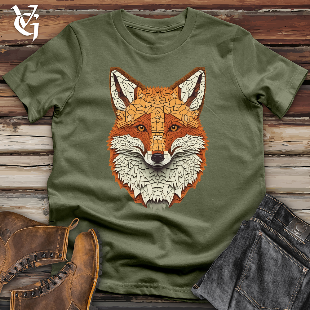 Viking Goods Fox Jigsaw Softstyle Tee Military Green / L