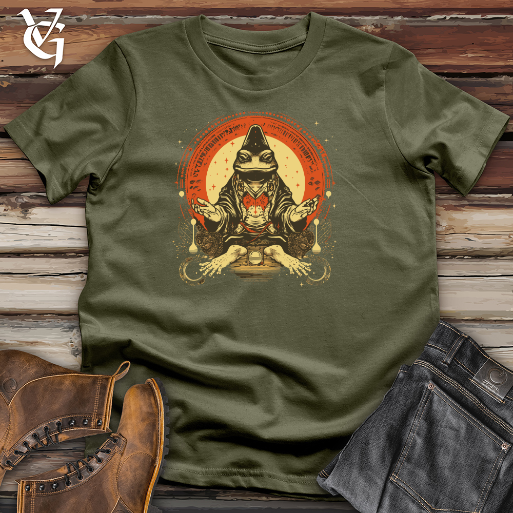 Viking Goods Frog Mystical Meditation Cotton Tee Military Green / L