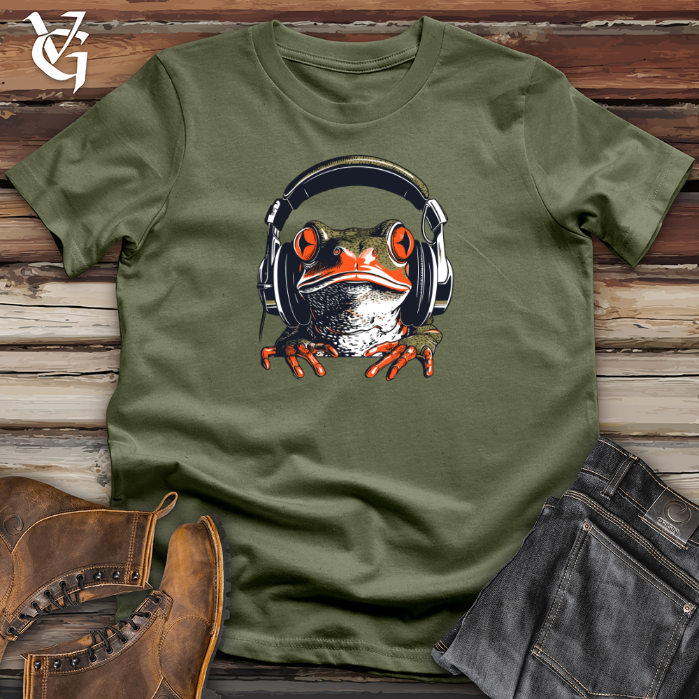 Viking Goods Frog Pond Beat Headphone Rhythm Softstyle Tee Military Green / L