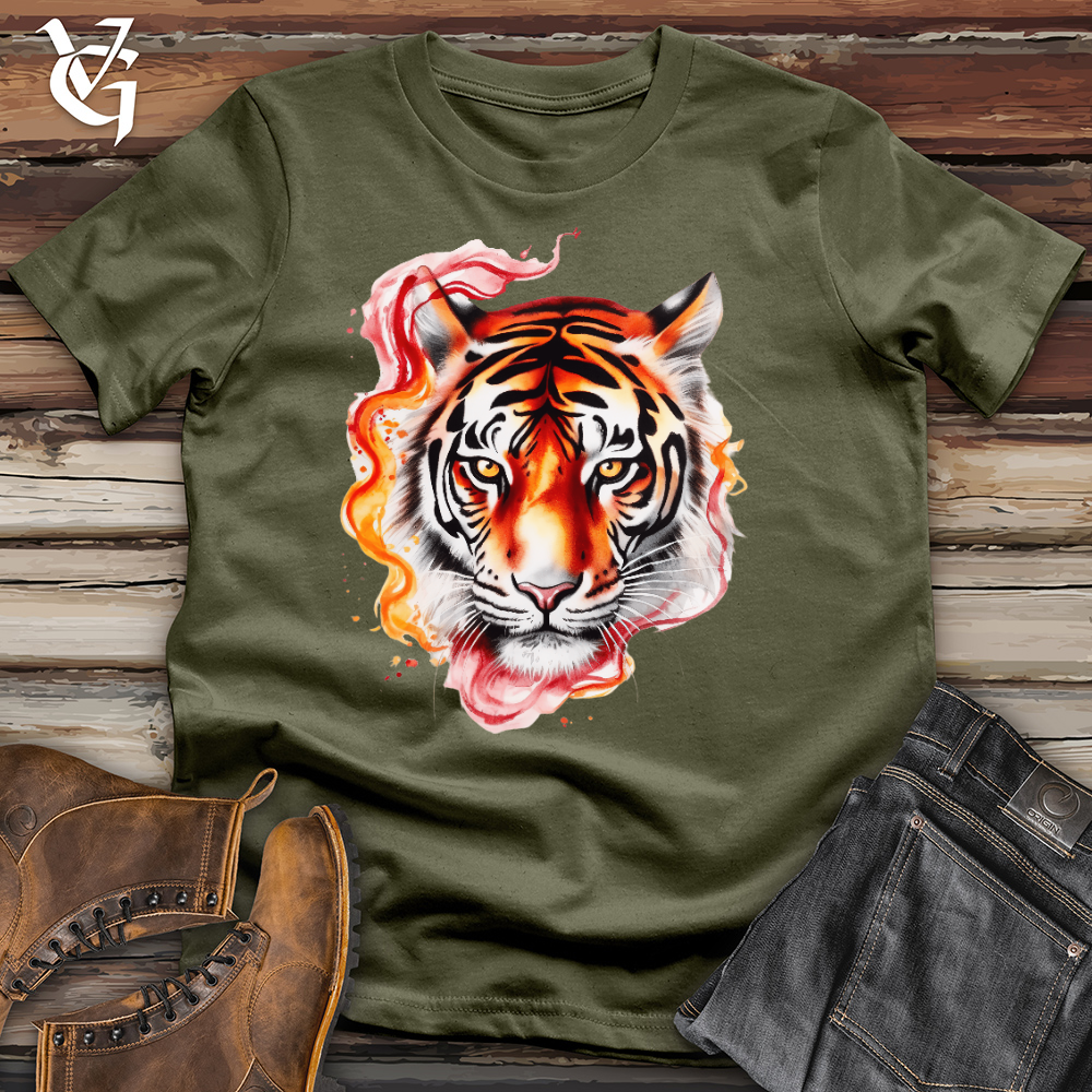 Viking Goods Furious Tiger Cotton Tee Military Green / L