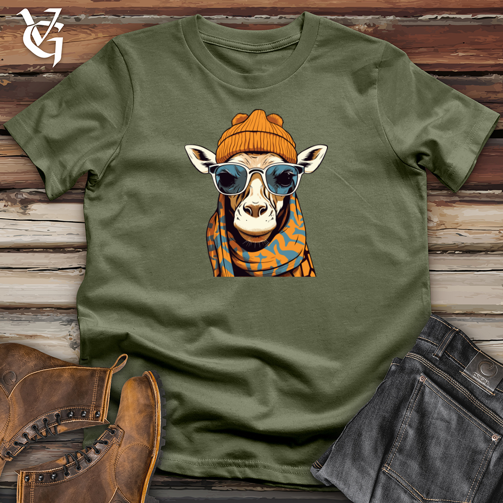 Viking Goods Giraffe Sky High Beanie Warmth Softstyle Tee Military Green / L