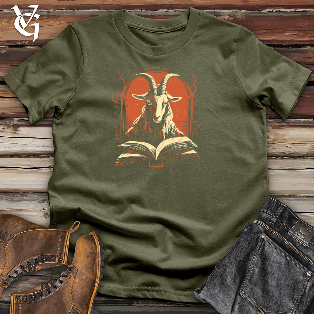 Viking Goods Goat Booklovers Reading Retreat 01 Cotton Tee Military Green / L