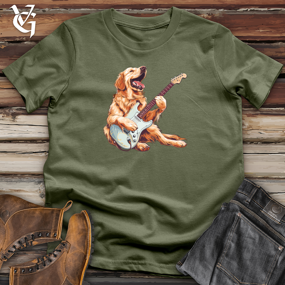Viking Goods Golden Retriever Rockstar Softstyle Tee Military Green / L