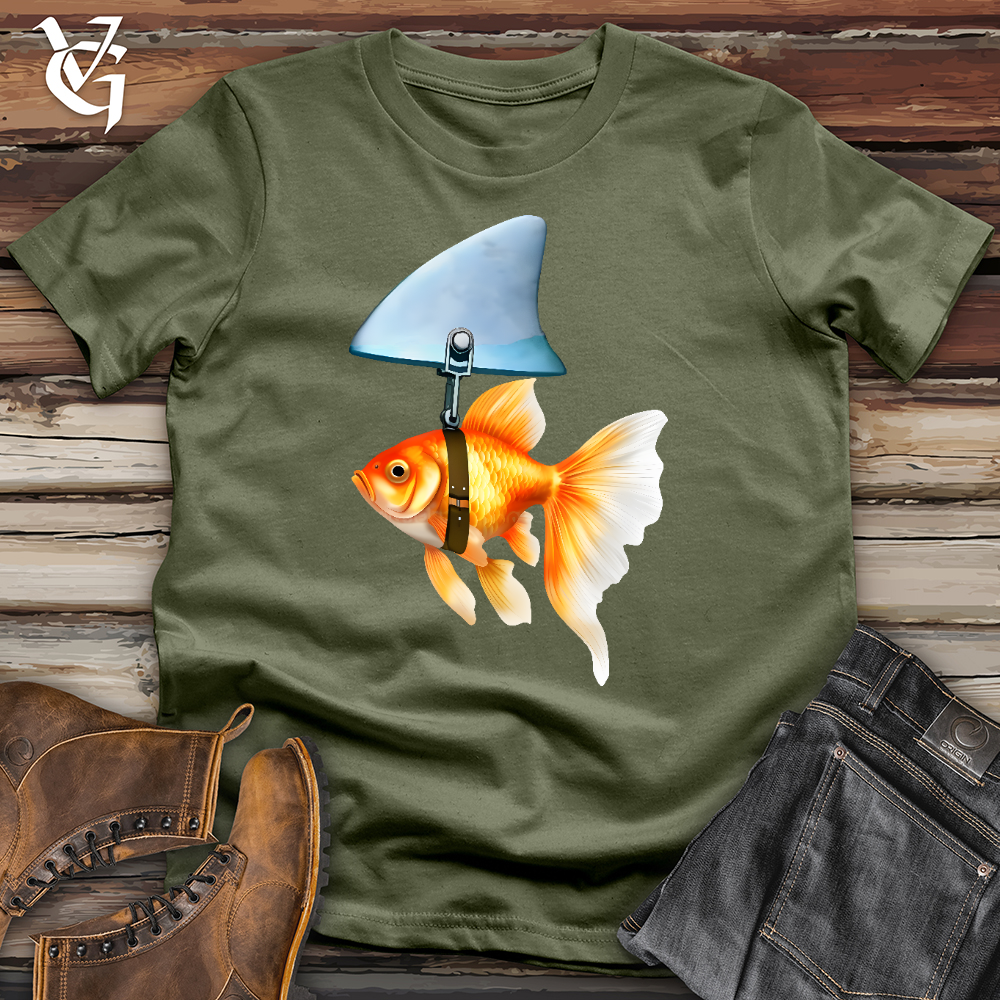 Viking Goods Goldfish Shark Fin Softstyle Tee Military Green / L