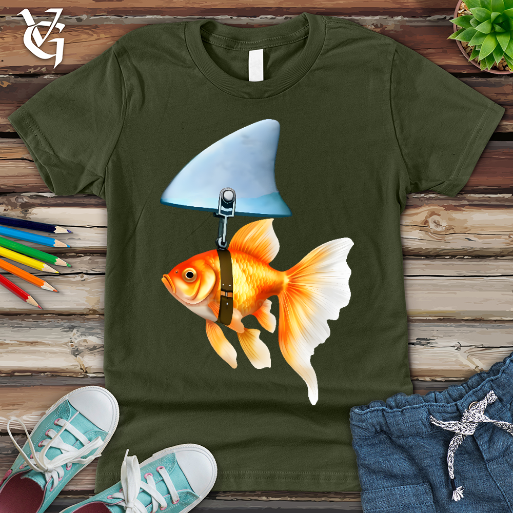 Viking Goods Goldfish Shark Fin Youth Tee Military Green / L