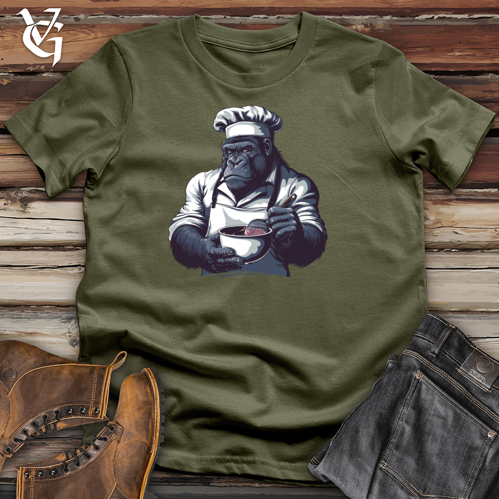 Viking Goods Gorilla Gourmet Chef Cotton Tee Military Green / L