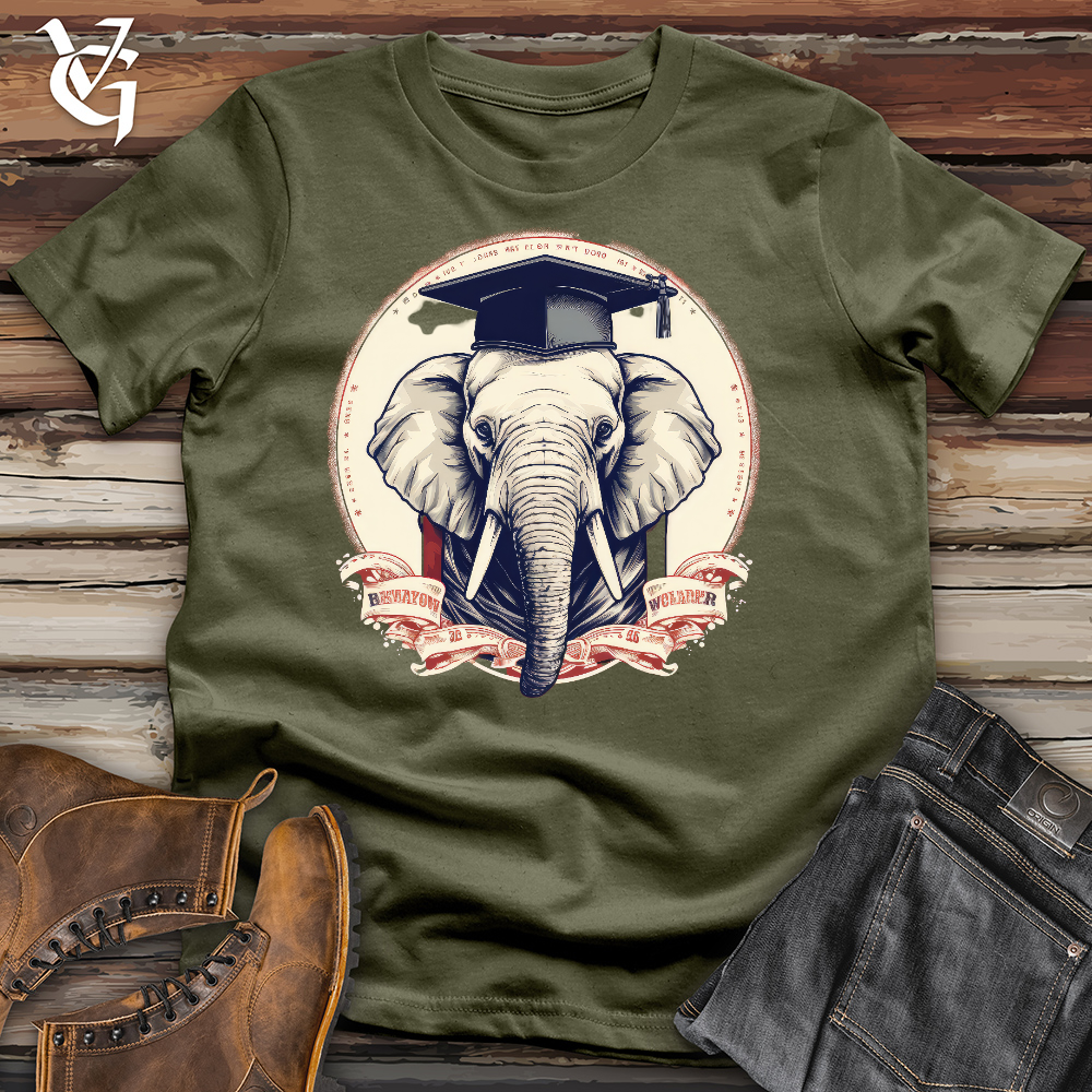 Viking Goods Graduating Elephant Cotton Tee Military Green / L