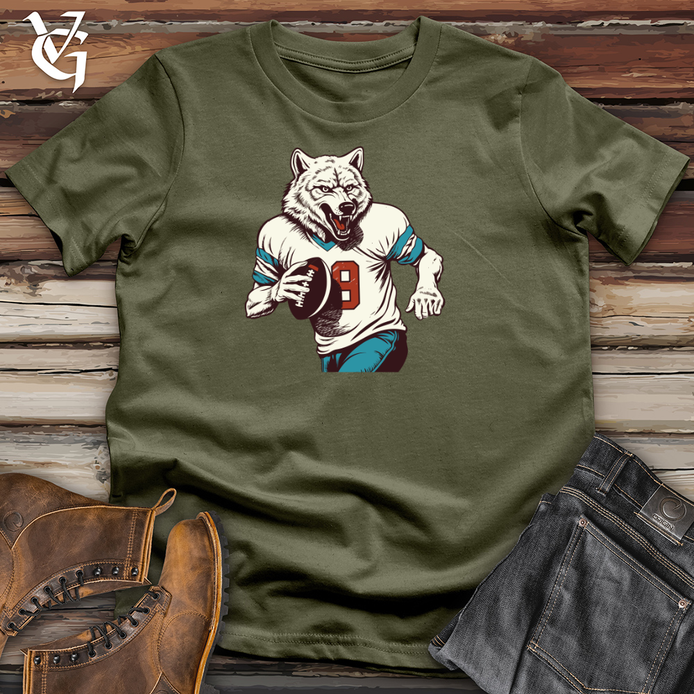 Viking Goods Gridiron Wolf Cotton Tee Military Green / L