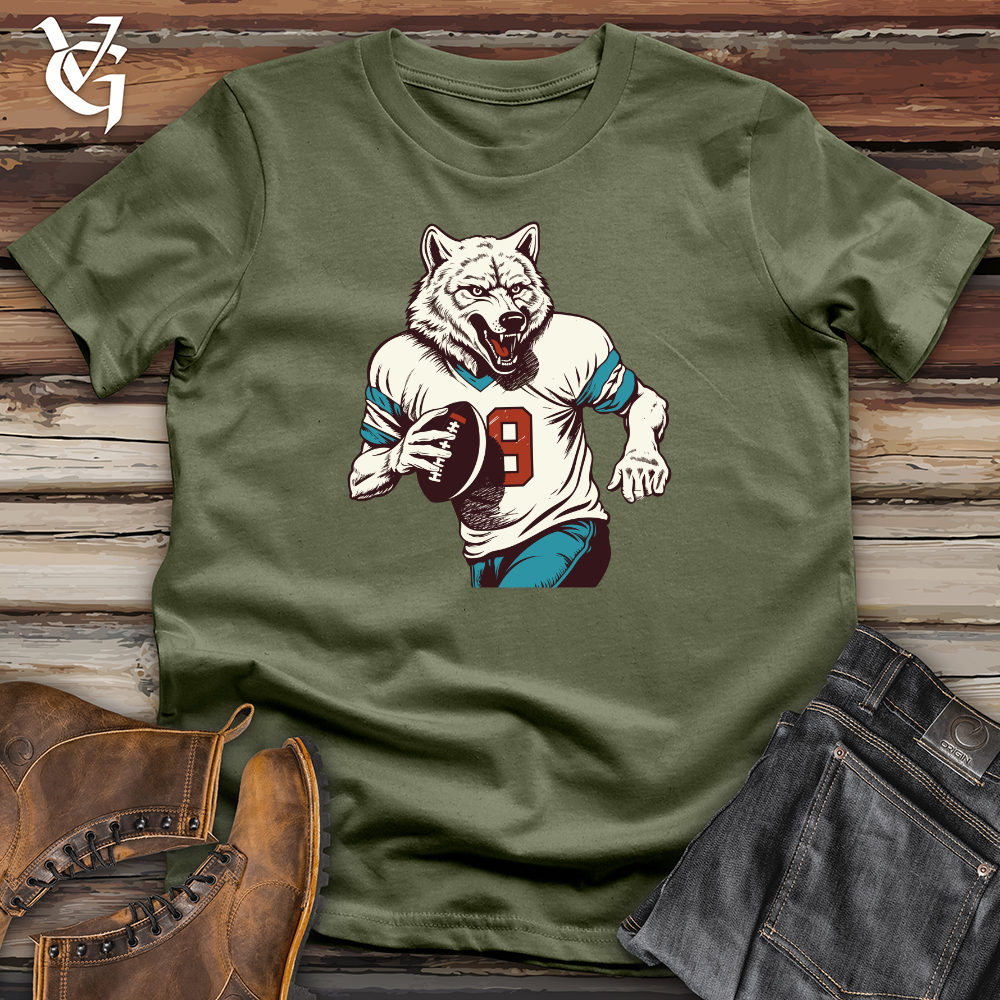 Viking Goods Gridiron Wolf Softstyle Tee Military Green / L