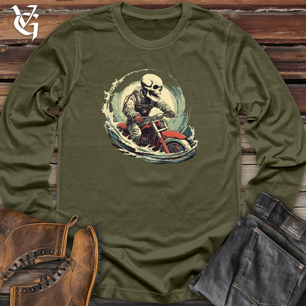 Viking Goods Grunge Whale Dive Long Sleeve Military Green / L