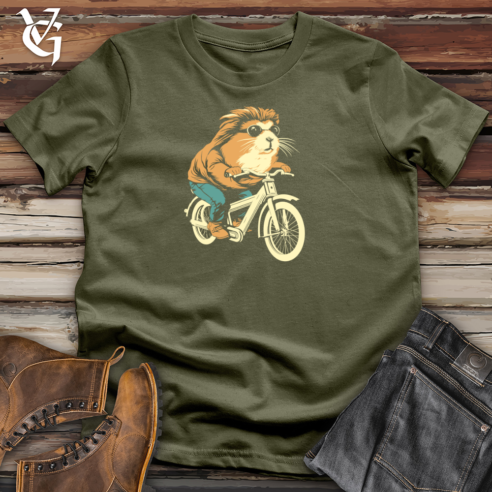 Viking Goods Guinea Pig Furry Cyclist Joyride Cotton Tee Military Green / L