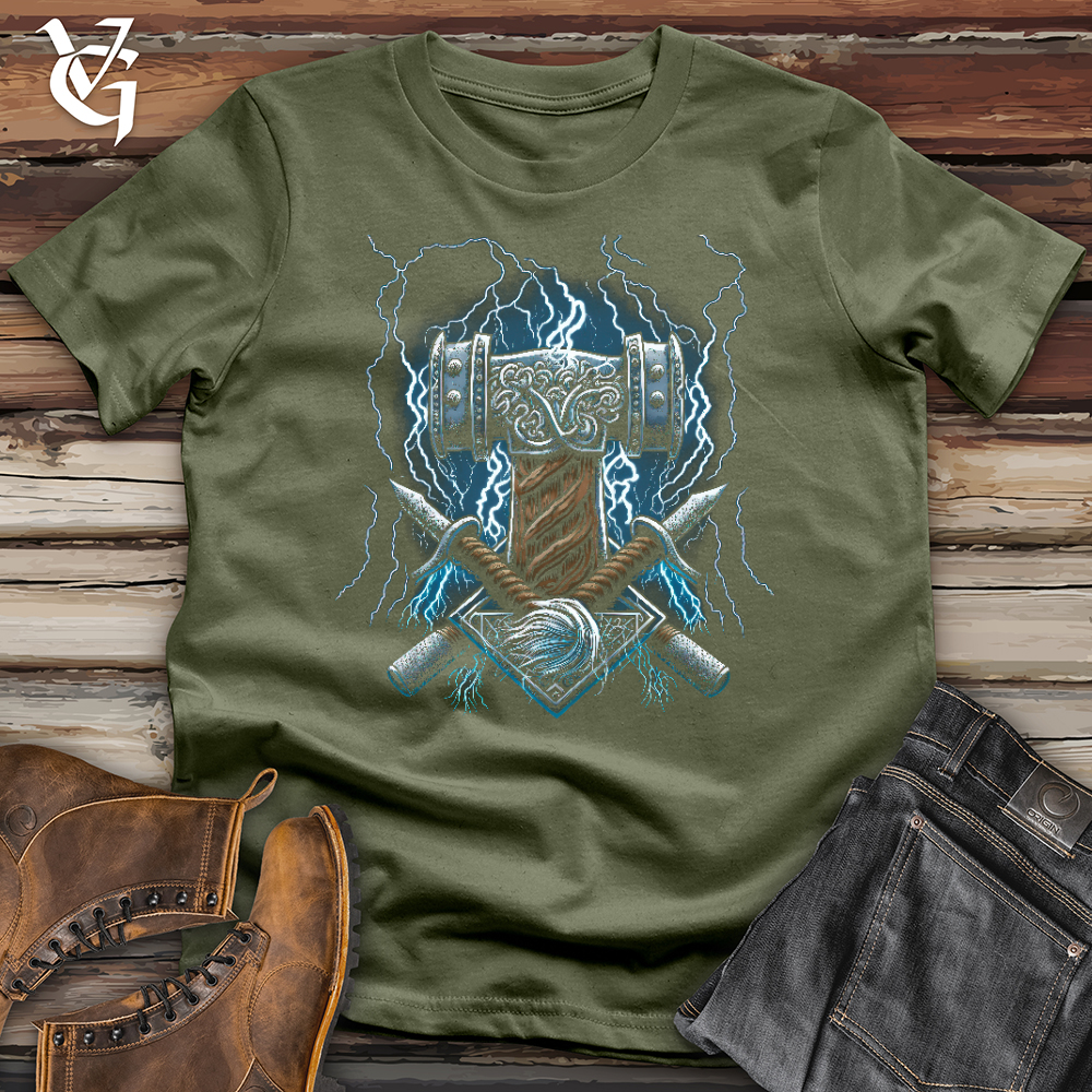 Viking Goods Hammer Lightning Softstyle Tee Military Green / L