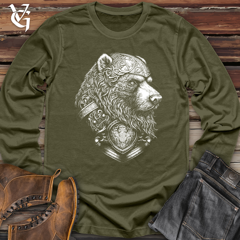Viking Goods Handsome Celtic Bear Long Sleeve Military Green / L