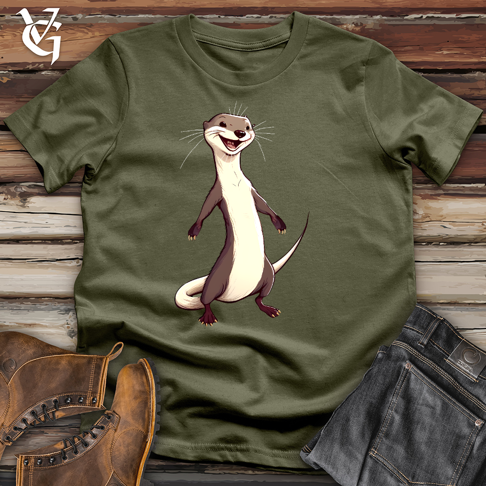 Viking Goods Happy Weasel Cotton Tee Military Green / L