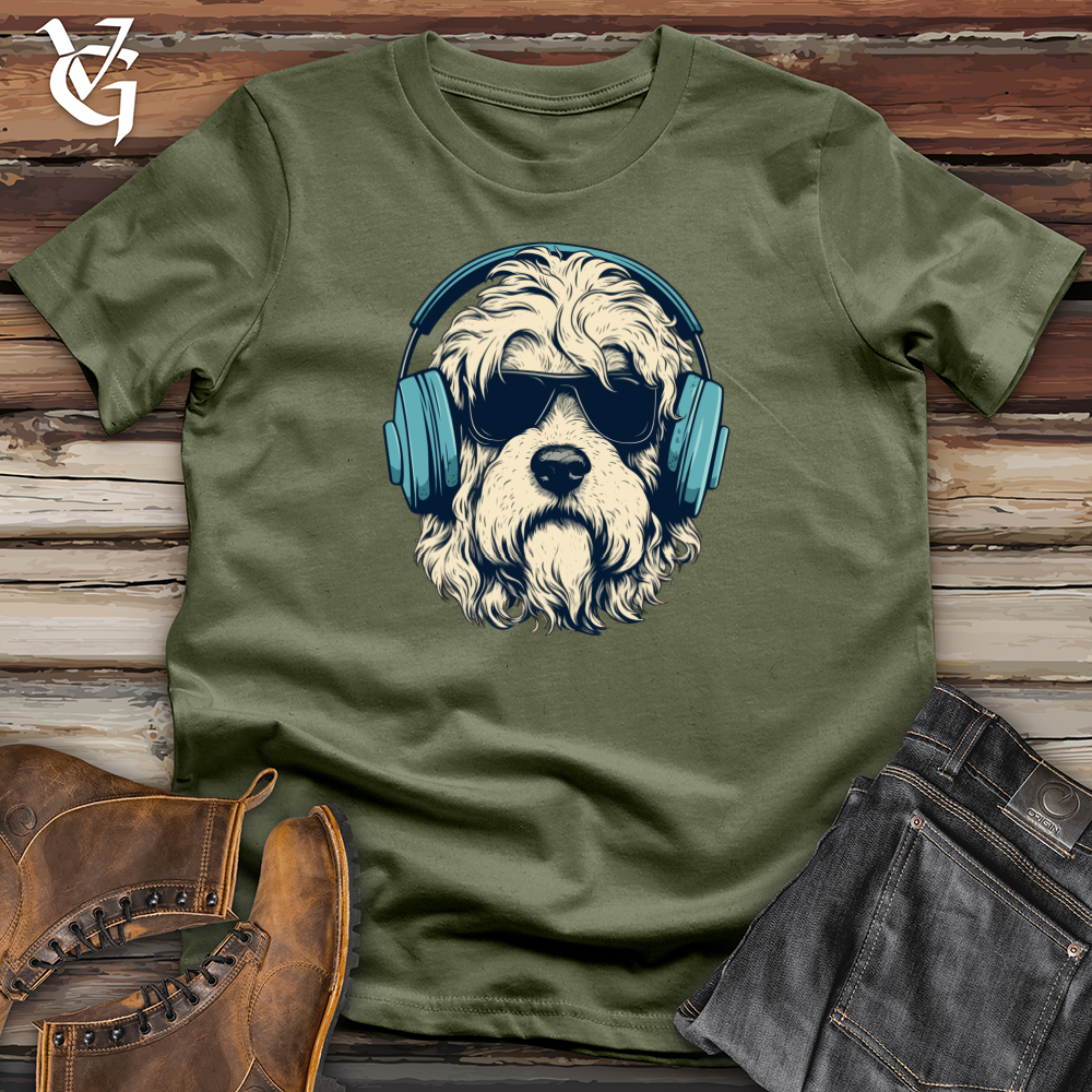 Viking Goods Headphone Rocking Doodle Pooch Softstyle Tee Military Green / L