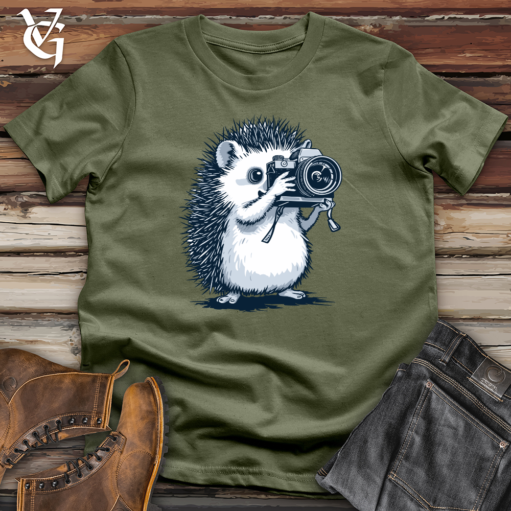 Viking Goods Hedgehog Shutterbug Snapshot Softstyle Tee Military Green / L