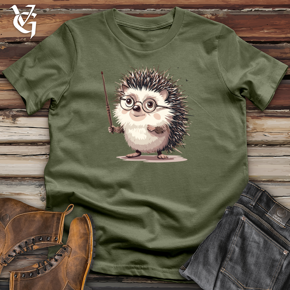 Viking Goods Hedgehog Wizard Whimsy Softstyle Tee Military Green / L