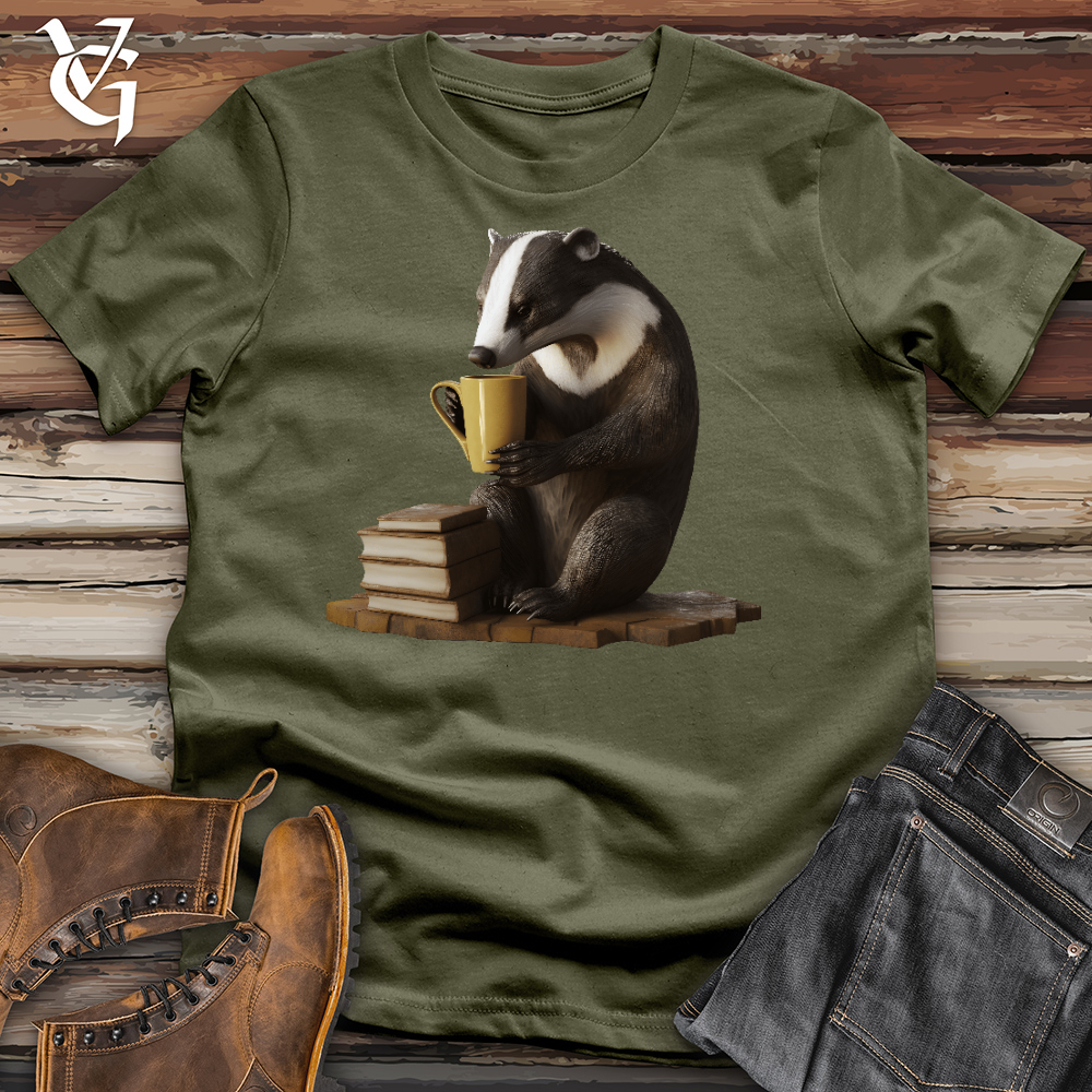 Viking Goods Honey Badger Book Club Cotton Tee Military Green / L