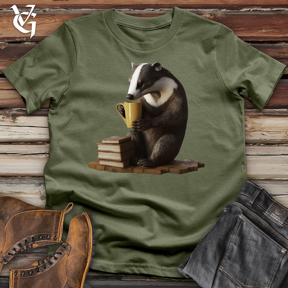 Viking Goods Honey Badger Book Club Softstyle Tee Military Green / L
