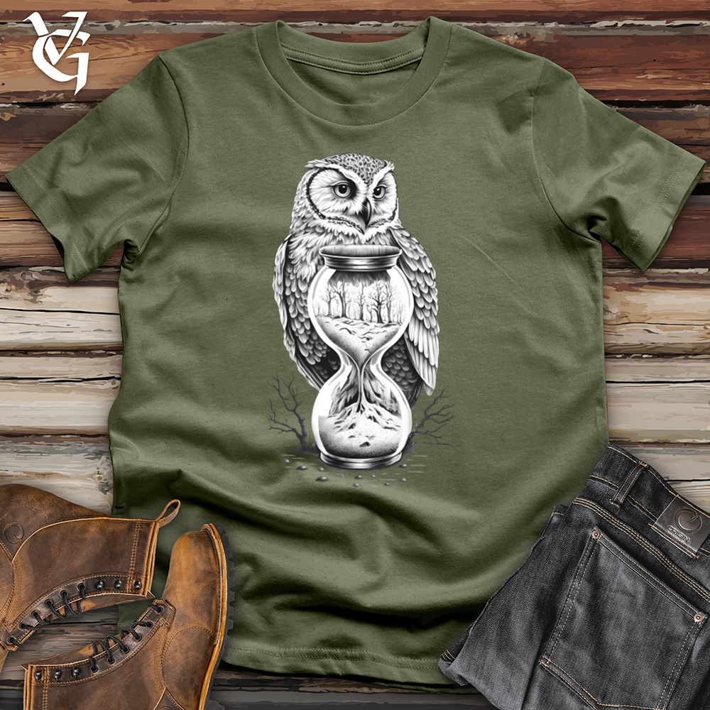 Viking Goods Hourglass Owl Softstyle Tee Military Green / L