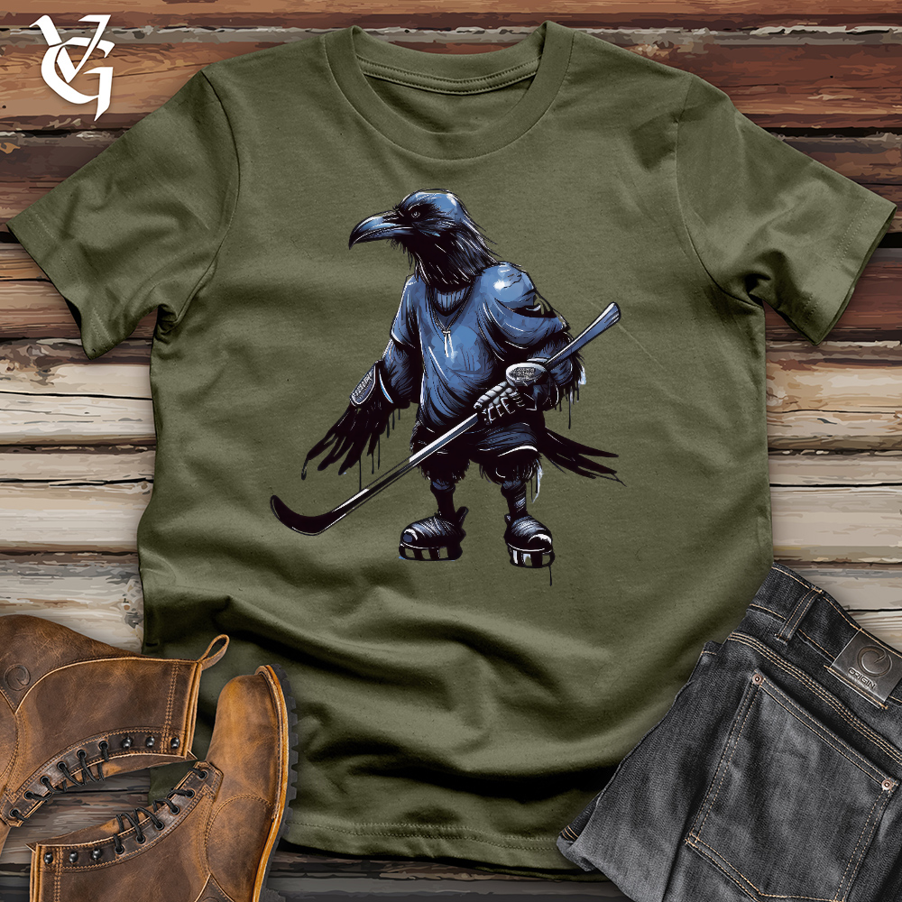 Viking Goods Ice Hockey Raven Cotton Tee Military Green / L