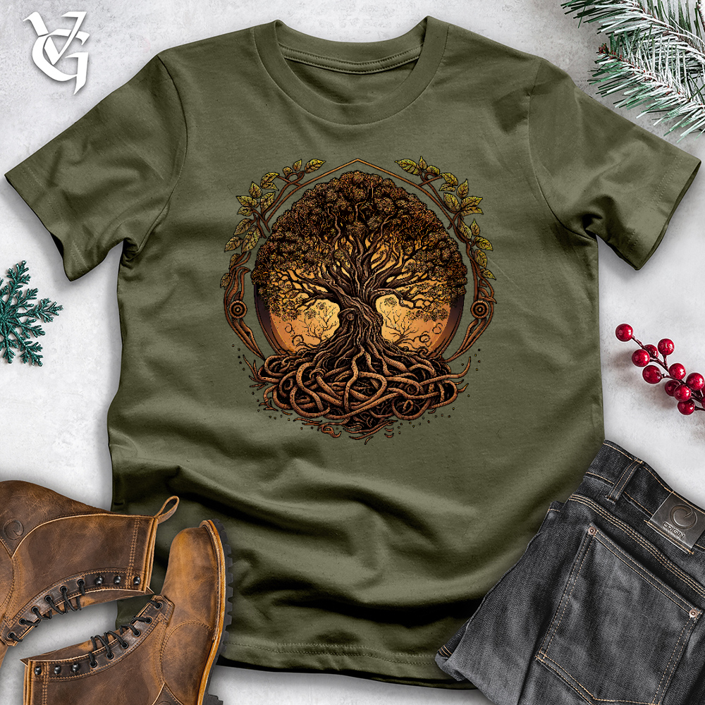 Viking Goods Illuminated Tree Cotton Tee Military Green / L