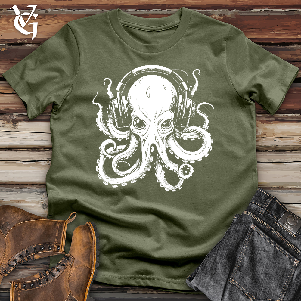 Viking Goods Inkflow Octovibes Softstyle Tee Military Green / L