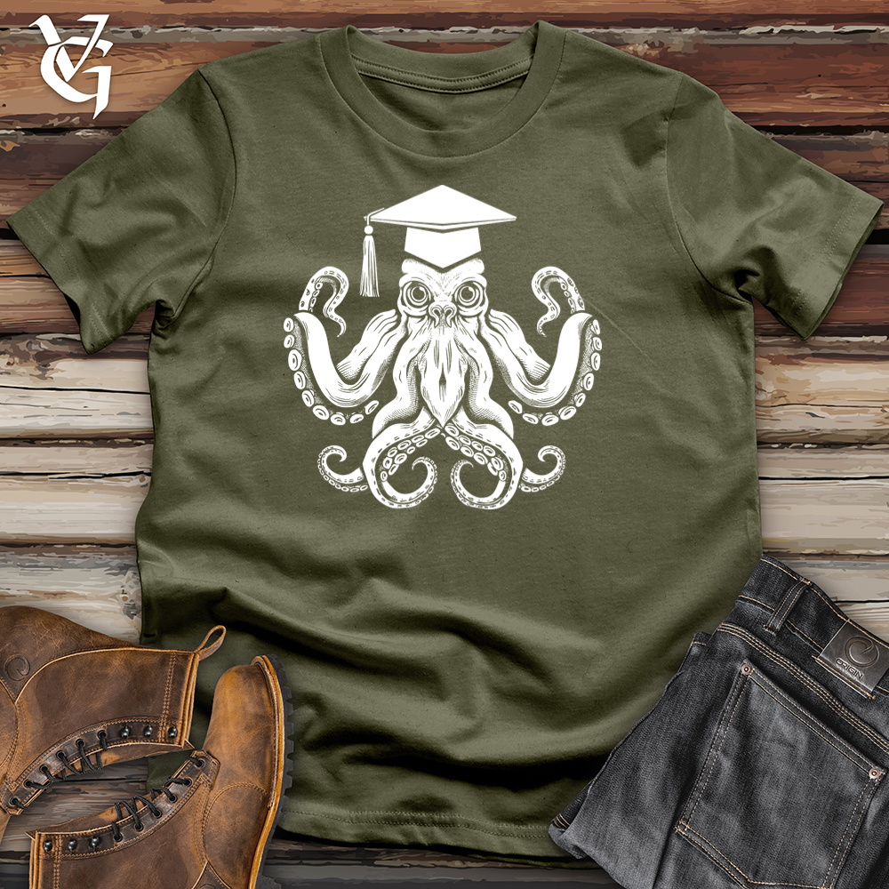 Viking Goods Intellectual Octopus Achievement Cotton Tee Military Green / L